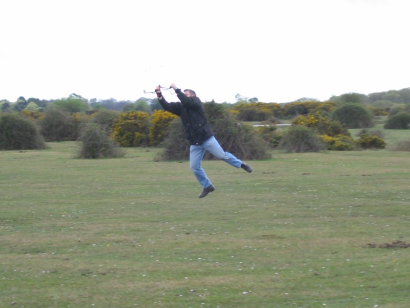 Steve Gordon being thrown around by a Peter Lynn Twister 5.6m power kite.